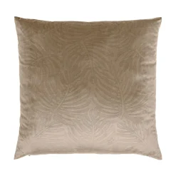 Coussin carré velours (60 x 60 cm) Fern Taupe