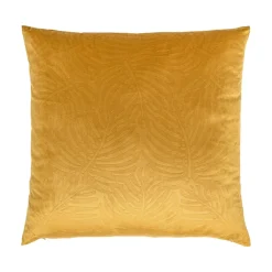 Coussin carré velours (60 x 60 cm) Fern Jaune ocre