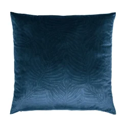 Coussin carré velours (60 x 60 cm) Fern Bleu marine