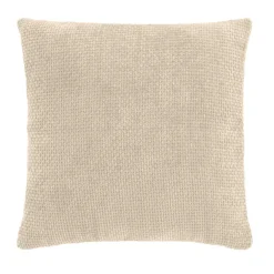 Coussin carré velours (45 x 45 cm) Leo Ecru