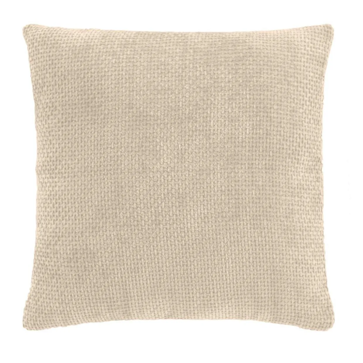 Coussin carré velours (45 x 45 cm) Leo Ecru