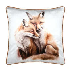 Coussin carré (50 x 50 cm) Faune Orange