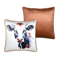 Coussin carré (50 x 50 cm) Fernande Marron brun