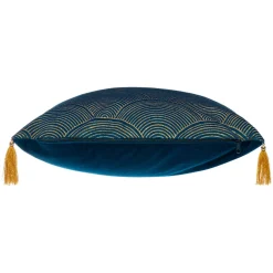 Coussin carré (40 x 40 cm) Glitter Bleu canard