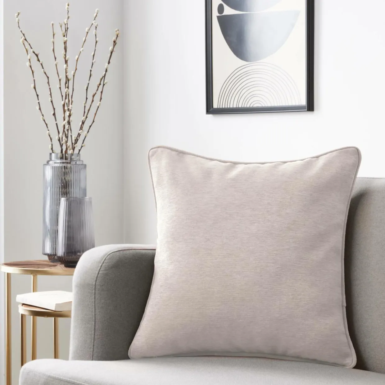 Coussin carré (50 x 50 cm) Minuit Taupe