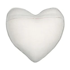 Coussin cœur coton (40 x 40 cm) Emmy Ecru