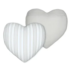 Coussin cœur coton (45 x 45 cm) Joséphine Ecru