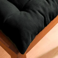 Coussin de chaise carré coton (40 x 40 cm) Pixel Noir