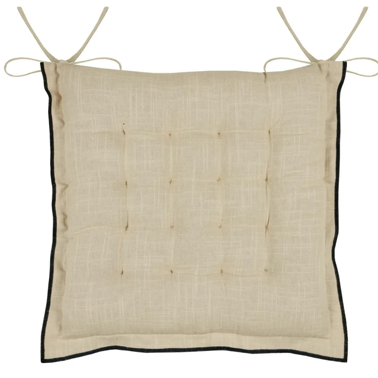 Coussin de chaise carré coton (38 x 38 cm) Helios Ecru