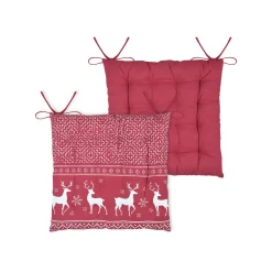 Coussin de chaise carré coton (40 x 40 cm) Arbin Rouge