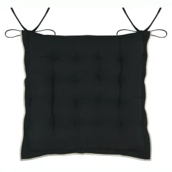 Coussin de chaise carré coton (38 x 38 cm) Helios Noir