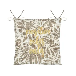Coussin de chaise carré coton (38 x 38 cm) Hemera Taupe