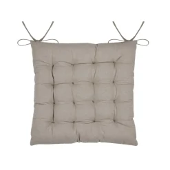 Coussin de chaise carré coton (38 x 38 cm) Hemera Taupe