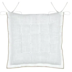 Coussin de chaise carré coton (38 x 38 cm) Helios Blanc