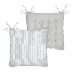 Coussin de chaise carré coton (38 x 38 cm) Joséphine Gris