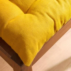 Coussin de chaise carré coton (40 x 40 cm) Pixel Jaune moutarde