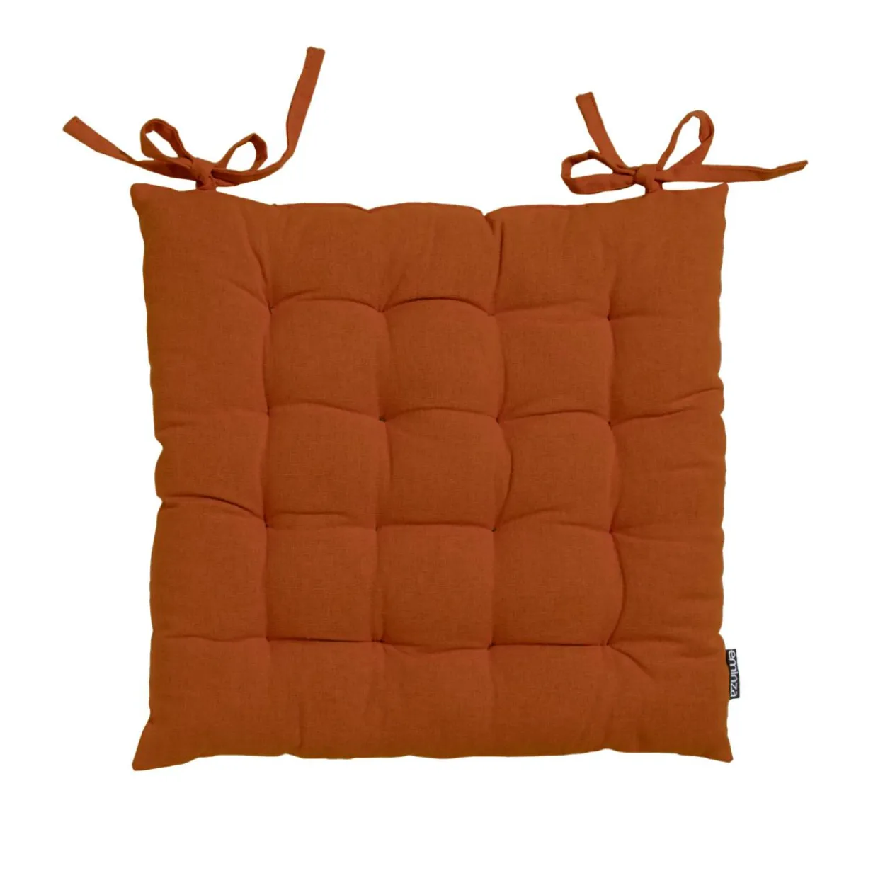 Coussin de chaise carré coton (40 x 40 cm) Pixel Terracotta
