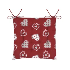 Coussin de chaise carré coton (40 x 40 cm) Ornon Rouge