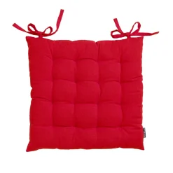 Coussin de chaise carré coton (40 x 40 cm) Pixel Rouge