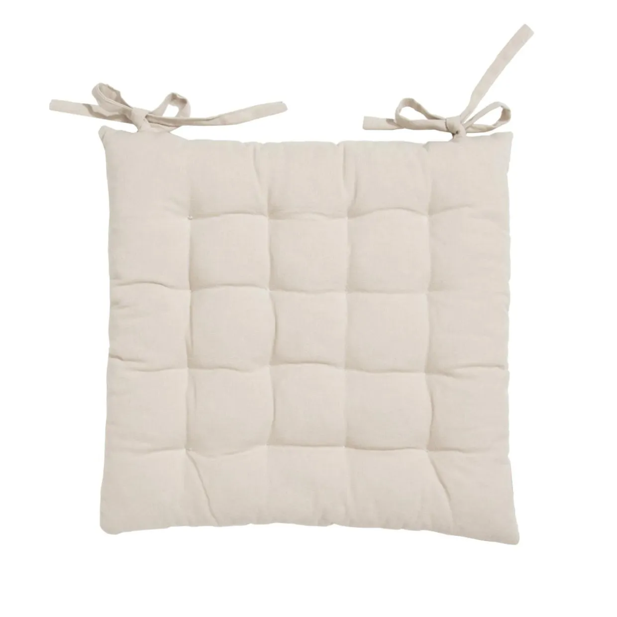 Coussin de chaise carré coton (40 x 40 cm) Pixel Beige