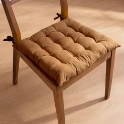 Coussin de chaise carré coton (40 x 40 cm) Pixel Camel