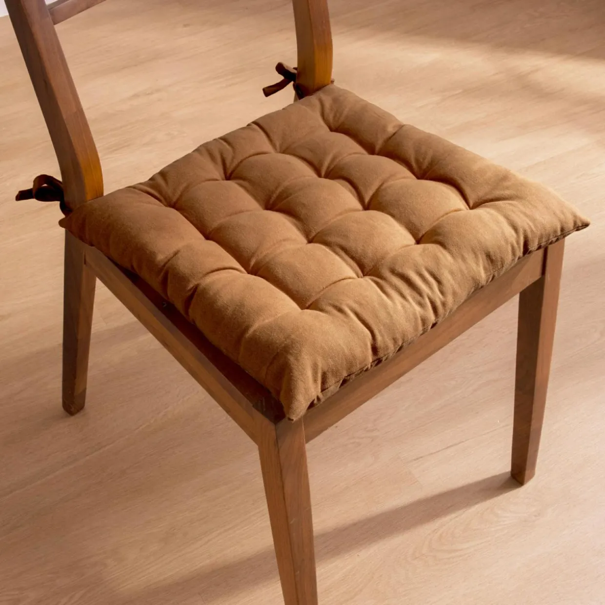 Coussin de chaise carré coton (40 x 40 cm) Pixel Camel