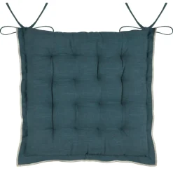 Coussin de chaise carré coton (38 x 38 cm) Helios Bleu