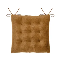Coussin de chaise carré fausse fourrure (40 x 40 cm) Asgard Camel
