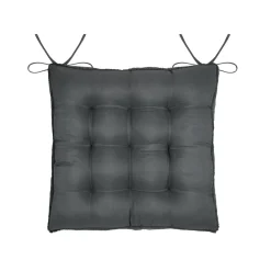Coussin de chaise carré fausse fourrure (40 x 40 cm) Asgard Gris carbone