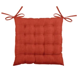 Coussin de chaise carré 16 points (40 x 40 cm) Béa Terracotta