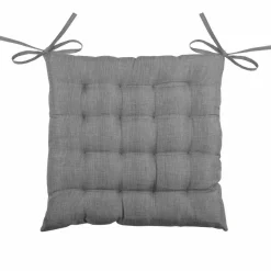 Coussin de chaise carré 16 points (40 x 40 cm) Béa Anthracite