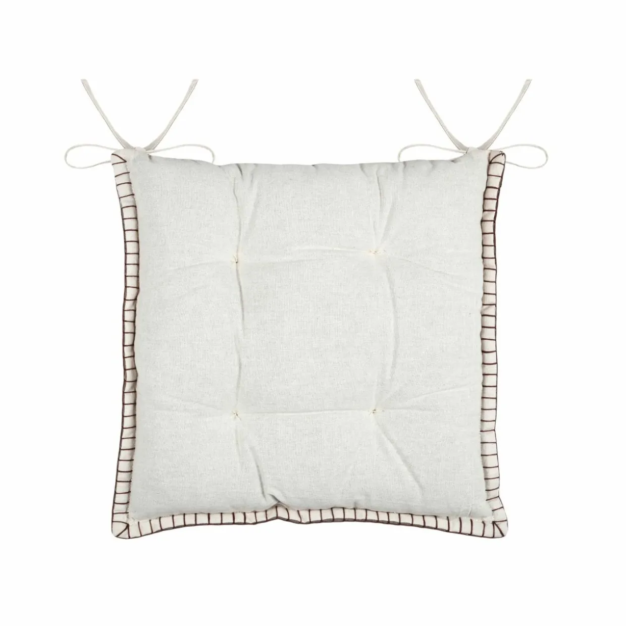 Coussin de chaise carré velours (38 x 38 cm) Landry Taupe