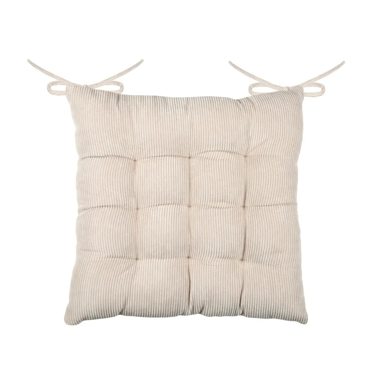 Coussin de chaise carré velours (38 x 38 cm) Dandy Beige
