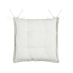 Coussin de chaise carré velours (38 x 38 cm) Landry Beige