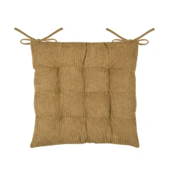 Coussin de chaise carré velours (38 x 38 cm) Dandy Camel