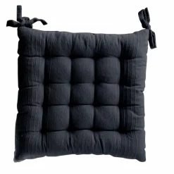 Coussin de chaise carré (38 x 38 cm) Bombay Gris anthracite