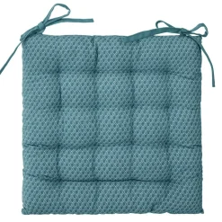 Coussin de chaise carré (38 x 38 cm) Otto Bleu canard