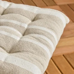 Coussin de chaise extérieur carré (38 x 38 cm) Nautira Ecru
