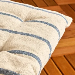 Coussin de chaise extérieur toile de coton (40 x 40 cm) Ocealys Bleu marine