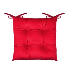Coussin de chaise Noël carré velours (38 x 38 cm) Harold Bordeaux