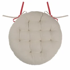 Coussin de chaise rond (38 cm) Duo Rouge