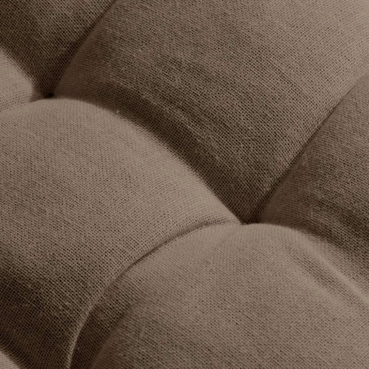 Coussin de chaise rond coton (40 cm) Pixel Taupe