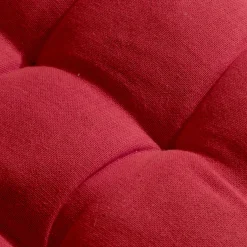 Coussin de chaise rond coton (40 cm) Pixel Rouge