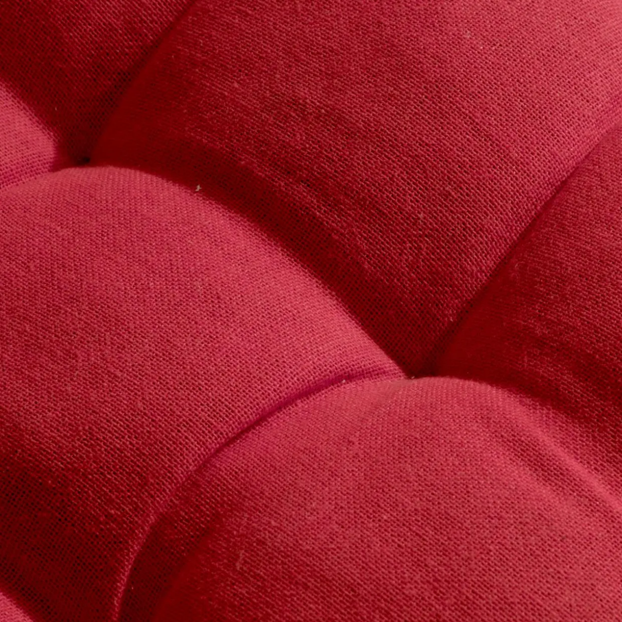 Coussin de chaise rond coton (40 cm) Pixel Rouge