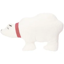 Coussin de Noël bouclette (65 x 37 cm) Ours polaire Blanc