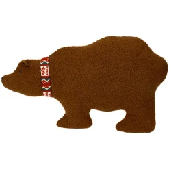 Coussin de Noël bouclette (65 x 37 cm) Ours polaire Marron