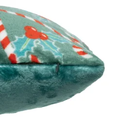 Coussin de Noël carré (40 cm) Houx et sucre d'orge