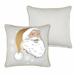 Coussin de Noël carré (40 cm) Sibérie Beige