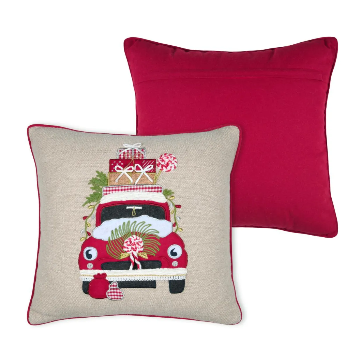 Coussin de Noël carré (45 x 45 cm) Gifted Écru