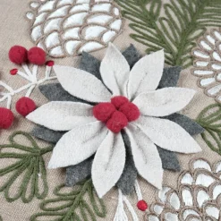 Coussin de Noël coton et laine (45 x 45 cm) Winty Naturel